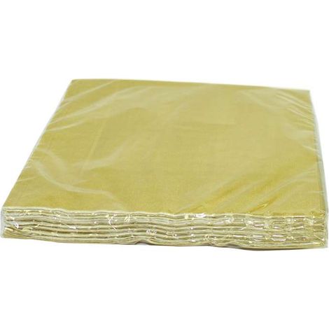 Tovaglioli Oro - 15 Pezzi - 3 Veli - 33x33 cm - Tavola Elegante (1/3)