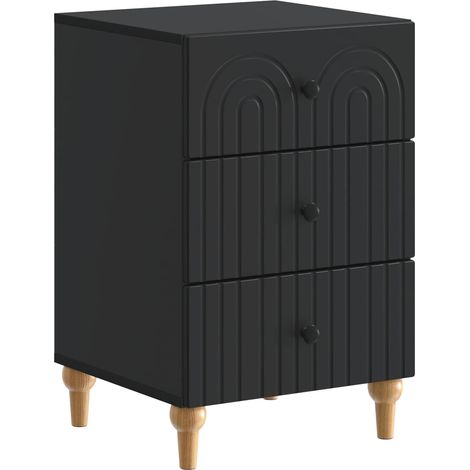 Bedside Cabinet Black 43x 41 x 66.5 cm Engineered Wood vidaXL