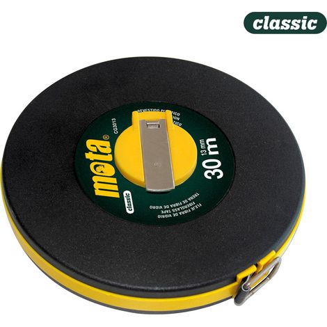 Maßband Glasfaser 30m x 13mm Mota