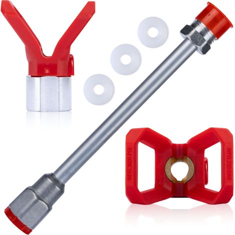 Lancia per Pistola a Spruzzo 30cm – Set con 4 Guarnizioni e Protezione Ugello in Acciaio Inox Filettatura 7/8'' Alta Pressione 290 Bar (1/5)