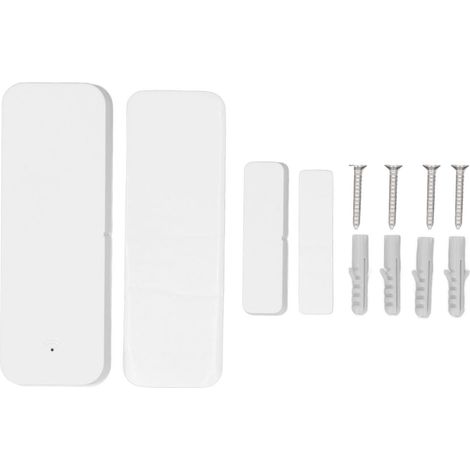 Capteur d'ouverture de porte WiFi pour système d'alarme intelligent, détecteur de porte-fenêtre pour maison, bureau et pièce, compatible domotique (1/5)