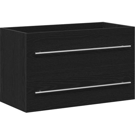 Maison Exclusive - Waschbeckenunterschrank Eiche schwarz 80x38,5x