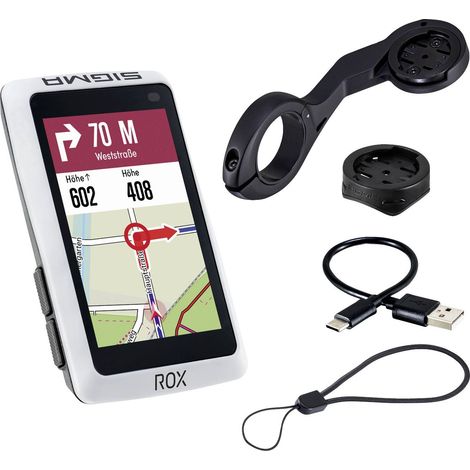 Sigma ROX 12.1 EVO Basic Set - White GPS de vélo vélo Europe Bluetooth®, GPS, GLONASS R750492 (1/5)