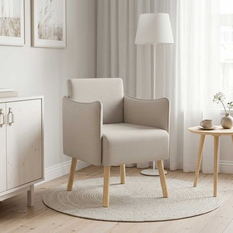 vidaXL Butaca decorativa Avena Terciopelo granulado (1/5)