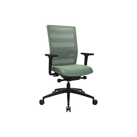 Silla giratoria de oficina con mecanismo sincrónico menta 450-570mm con reposabrazos capacidad 110kg TOPSTAR (1/5)