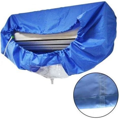 Sac de nettoyage mural pour climatiseur - Housse de nettoyage pour climatiseur - Couvercle de nettoyage mural pour climatiseur fendu - Pour un bon entretien des climatiseurs (1/4)
