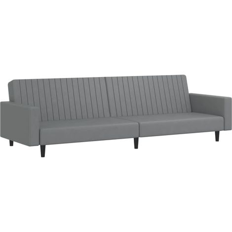Maison Exclusive - Schlafsofa 2-Sitzer Grau Kunstleder