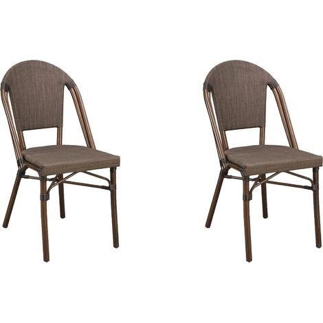 garbar BISSETTI Set 2 Silla Interior, Exterior Gris