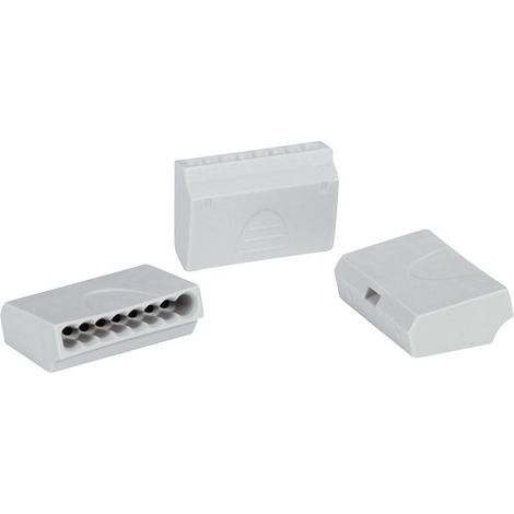 Verbindungsklemme starr: 0.5-1.5 mm² Polzahl: 8 HellermannTyton HECE-8X1.5-PA-GY-75 1 St. Grau