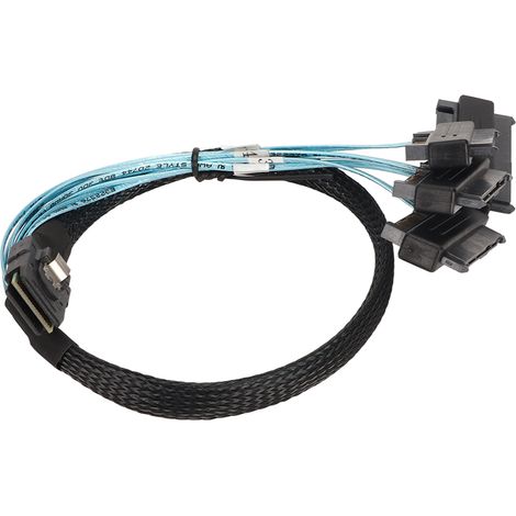 Mini SAS SFF 8087 vers 8482 4 ports SATA adaptateur câble d'interface, transmission d'alimentation convertisseur 0,5 mètre (1/5)