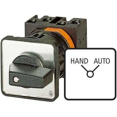 Inverseur cont.: 4 20A HAND-AUTO 90° à acc.,encastré fixation centrale 000093435 EATON T0-2-15452/EZ (1/3)