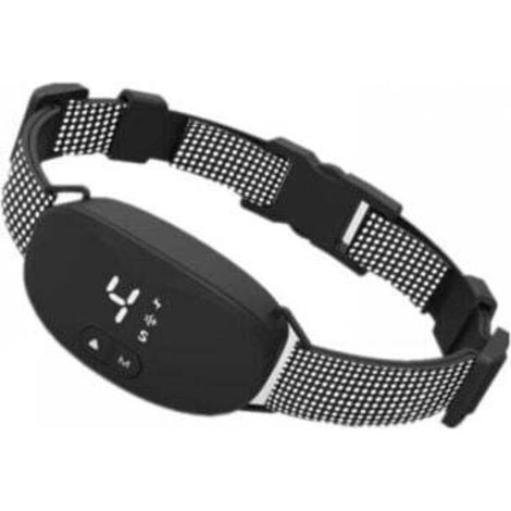 [NIEMALS VERWENDET] Antibellhalsband für Hunde, automatisches Halsband mit 7 Empfindlichkeitsstufen, 0–8 Vibrationsstufen, Schock- und Tonmodus, wasserdicht (IP67) und wiederaufladbar, schwarz