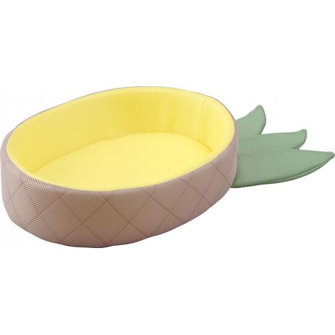 Iris Ohyama, Thermokorb / Spielbett, rutschfester Boden, für Katze und kleinen Hund, PCB-20P, Ananas