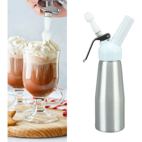 Siphon à chantilly 500 ml, pistolet à chantilly, bouteille à siphon, outil de dressage (1/5)