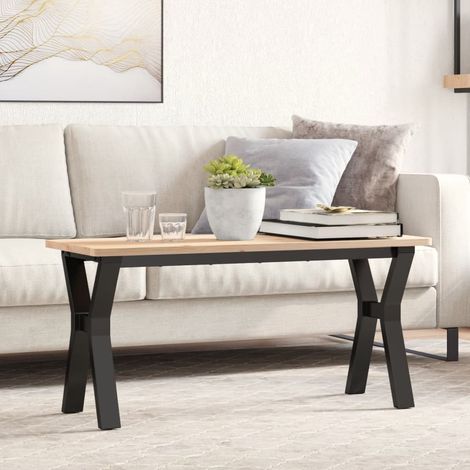 vidaXL Telaio Gambe a Y per Tavolino da Salotto 90x30x43 cm in