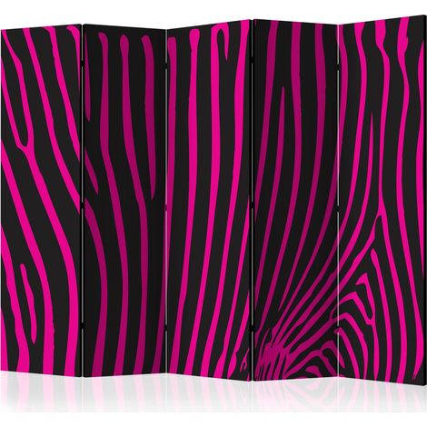 Paravento - Zebra pattern (violet) II [Room Dividers] - 225x172 (1/4)
