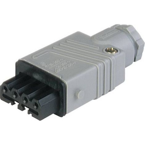 Hirschmann 931 691-106-1 Connecteur d'alimentation STAK femelle, droit Nombre total de pôles: 5 + PE 6 A gris 1 pc(s) (1/2)