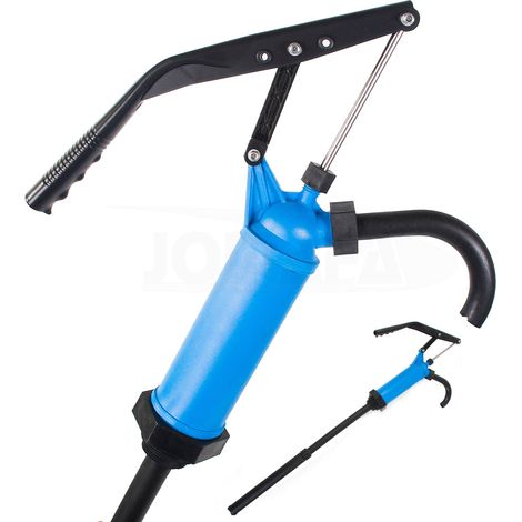 Bomba de barril y bidones manual para trasvase de liquidos aceite, lubricante, dieselbarril de 19 a 208 litros tubo 90 cm (1/5)