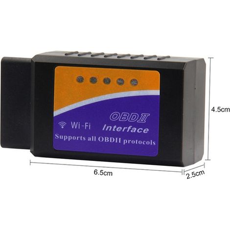 Puce basse tension 1 jeu, plastique noir + puce, 916V ELM327 WIFI V1.5 OBD2 défaut automobile. (1/4)