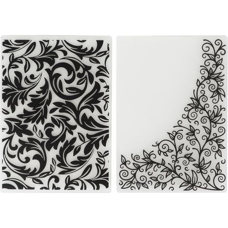 Ce dossier gaufré innovant est polyvalent et idéal pour vos créations artisanales. Créez facilement des objets décoratifs sur du papier scrapbooking grâce à des tampons transparents et ornez vos album (1/5)