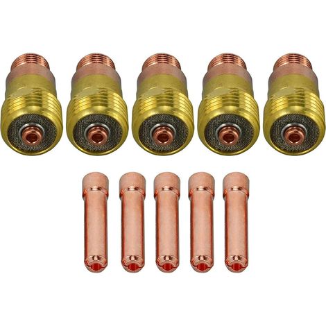 Corps de Collet pour Diffuseur de Gaz Compact TIG 17GL116 10N23S 1.6mm kit d'assortiment pour QQ300 PTA DB SR WP 17 18 26 Torche de Soudage TIG 10pcs (1/5)