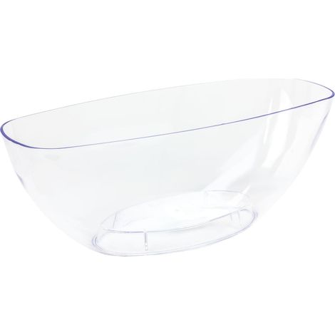 Pot de Fleurs Ovale  en Plastique Transparent avec Fond surélevé 36 cm