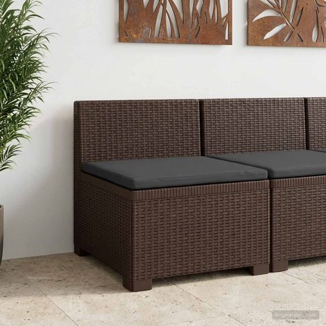 vidaXL Sillón Individual de Jardín con Cojín Apariencia de Ratan PP (1/5)