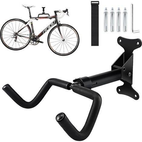 Support mural pour vélo - Porte Velo Mural - Support Vélo Mural Rétractable - angle et distance au mur réglables Pour VTT, vélo de course, garage, intérieur - Rotatif à 360° - Et Peut Supporter 50 KG (1/5)