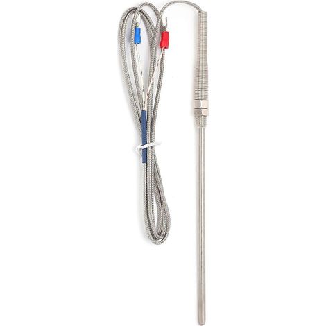 5,9 Zoll K-Typ Sonden-Thermoelement, präzise Temperaturmessung 0-800 °C, Edelstahl, M8-Gewinde