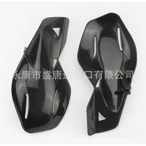 Protections de guidon noires pour motos, motocross et quads, destinées à protéger le protège-mains. (1/4)