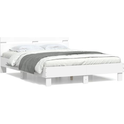 Maison Exclusive - Estructura cama con cabecero madera ingeniería