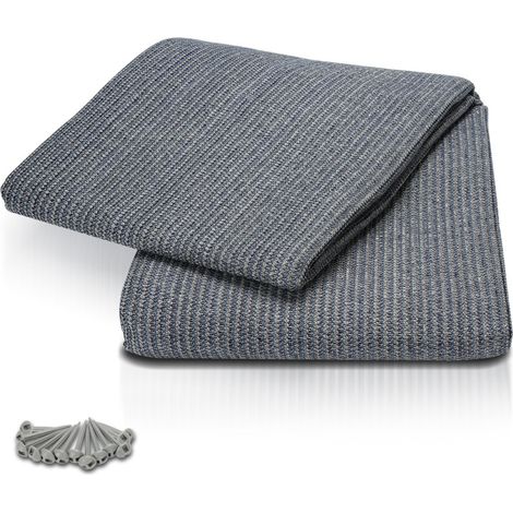 SWANEW Tappeto da esterno Tappeto da Tenda Tappeto da Viaggio da Campeggio Tappeto da Gazebo per Caravanna 250X400cm Blu-grigio