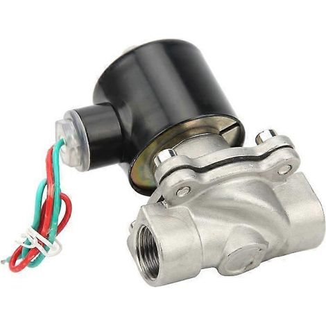 Électrovanne normalement fermée à action directe, en acier inoxydable, alimentations normalement fermées (1/4)