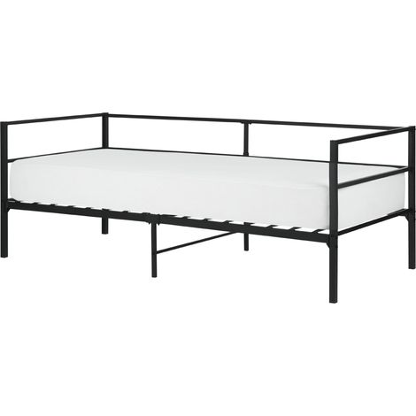 Bed Metal BATTUT 90 x 200 cm (EU Single) Black