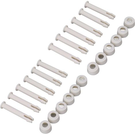 Kit de fixation pour piscine (lot de 12) : chevilles et boulons de fixation en PVC, compatibles avec INTEX 28270 et 28272 (5,5 cm/2,2 po). (1/5)