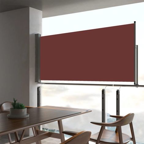 Auvent latéral rétractable de patio,Auvent facile à assembler Anti-UV 60x300 cm Marron -FR70060 (1/5)