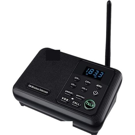 Système d'interphone sans Fil Longue portée de 1 Mile for Les Bureaux d'affaires à Domicile, pièce à pièce, communiquez.(1 Unit Black) (1/5)