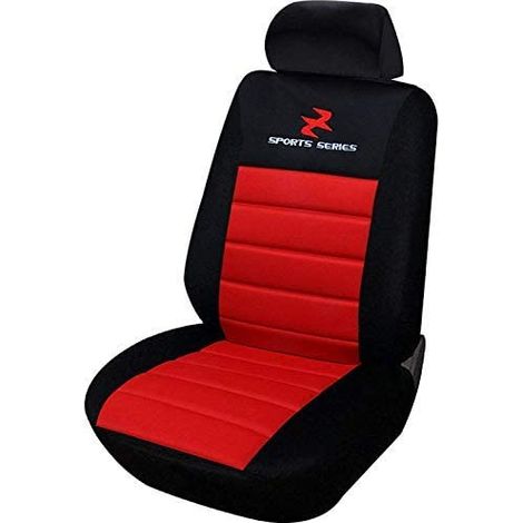 Woltu – Housse de siège auto universelle noire et rouge – 100% polyester respirant – Installation facile avec élastiques – AS7257 (1/4)
