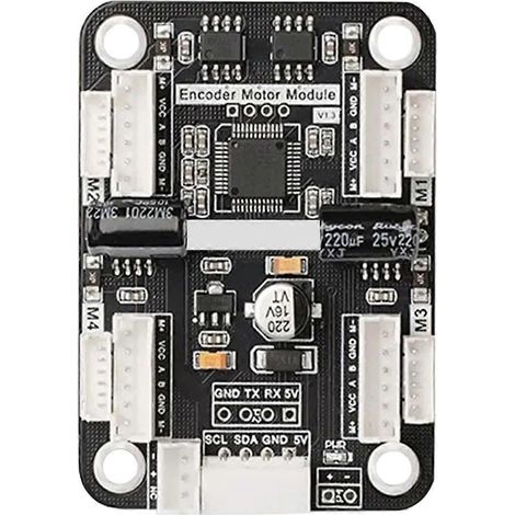 Module de commande de moteur à codage 4 voies avec circuit de stabilisation de tension embarqué, contrôle moteur pour voiture intelligente dédiée aux voitures robotisées à monter soi-même (1/5)