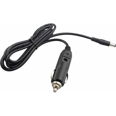 DEESSE SHOP - 12V 5A Adaptateur d'alimentation pour allume-cigare de voiture Fiche mâle Câble d'extension vers prise DC 2,1 mm pour moniteurs de vidéosurveillance de vue arrière de voiture ou disposit (1/4)
