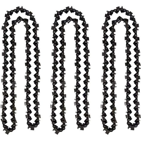 Lot de 3 chaînes de tronçonneuse 50 cm 0.325' 1,5 mm 76 maillons – Matériau haute ténacité – Compatible avec Timberpro et Hyundai (1/4)