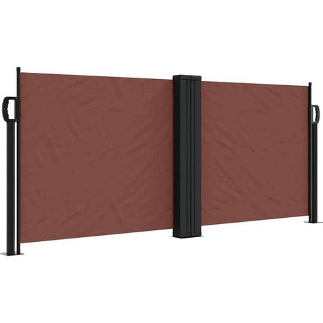 Store latéral rétractable marron 100 x 600 cm (1/5)
