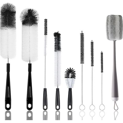 9 Pcs 42cm Long Bottle Brush with Sponge Brush for Baby Bottles Bottles Milk Bottles Glass Jug (1/5)