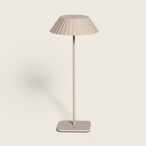 LED Tischlampe 2W Tragbar mit Batterie USB wiederaufladbar Hoima Beige