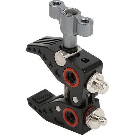 Pince de serrage ultra-résistante pour moniteur, éclairage LED, flash, microphone. Pince en C polyvalente avec filetage 1/4 et 3/8 pour appareils photo, barres, crochets, étagères. (1/5)