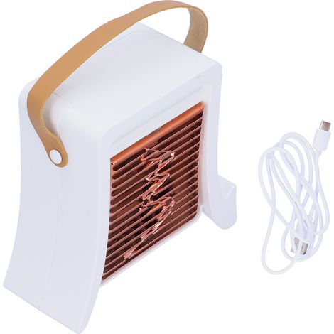 Ventilateur Humideur LED Portable USB pour Salon et Salle à Manger - Blanc (1/5)