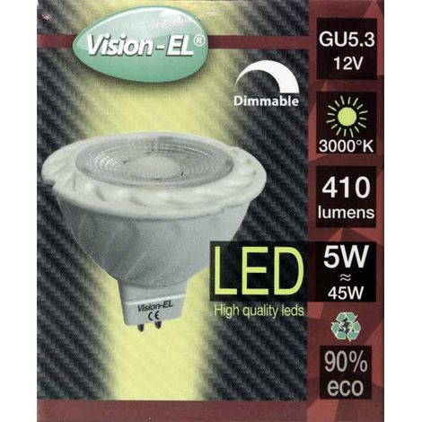 Spot LED 6W 12V à culot MR16 blanc chaud dimmable (1/5)