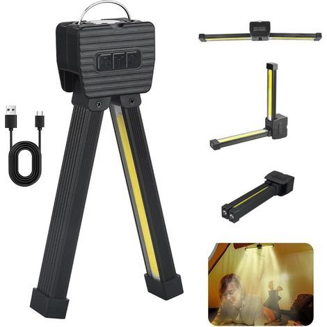Magnetic Lamp, 7 brightness levels, 180° rotating head, hanging hook, IPX4 waterproof, fitness camping (1/5)
