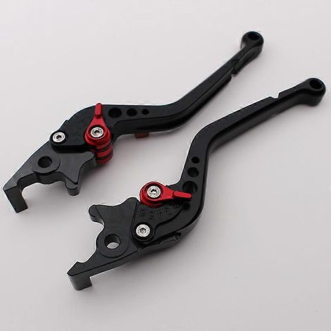 Frein à double disque, klaxon pour véhicule électrique, moto électrique, pompe à poussée latérale, frein modifié, guidon, réglage, poignée en alliage d'aluminium, tige de traction AC (1 paire longue n (1/5)