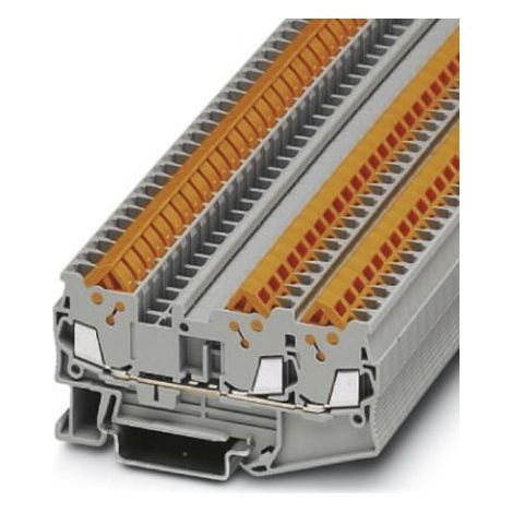 Bloc de jonction de traversée Phoenix Contact QTC 1.5-TWIN, 0.25 1.5mm², Connexion rapide, Gris ( Prix pour 1 )